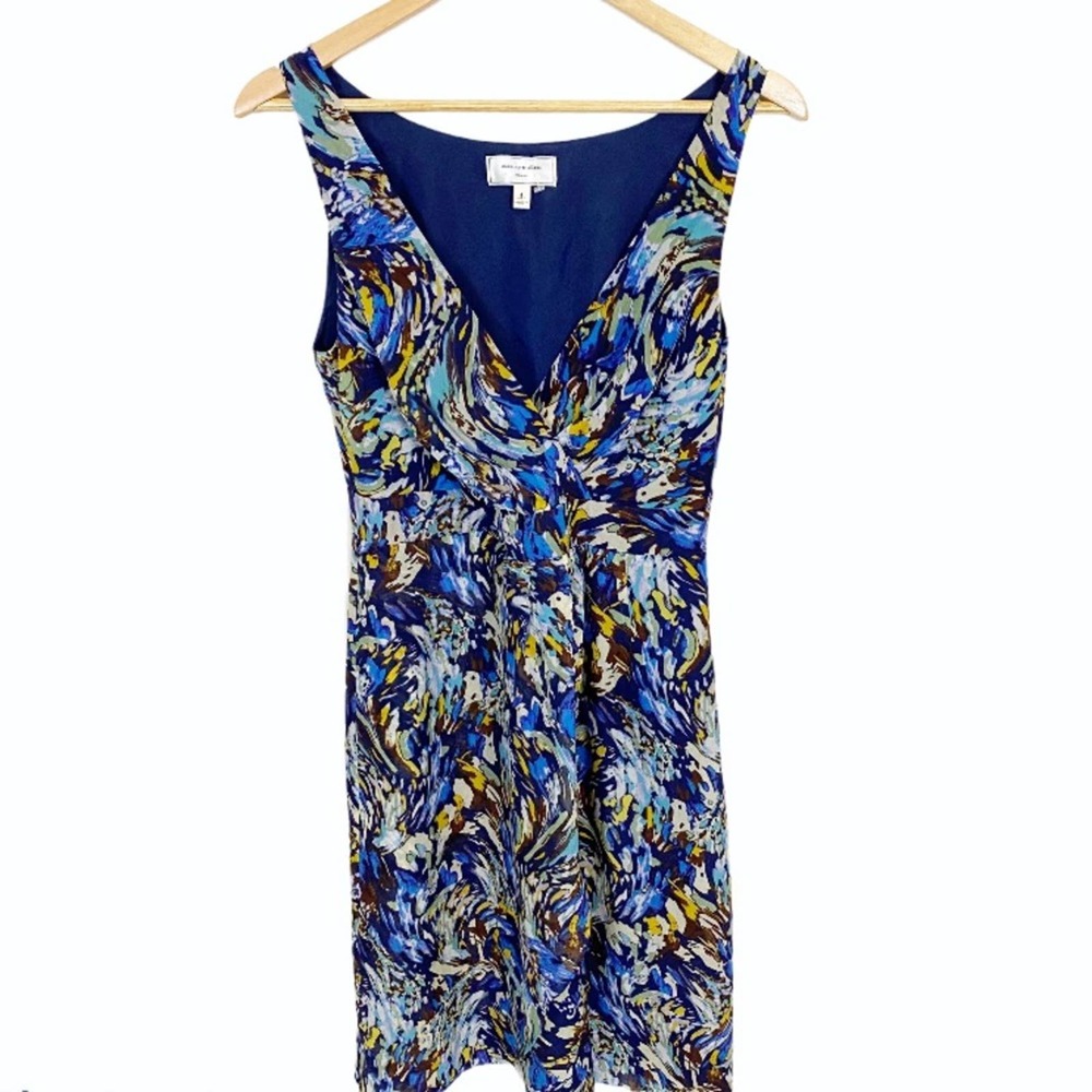 100% Silk Artsy Moulinette Soeurs "Oak Apple" Anthropologie Dress Size 4